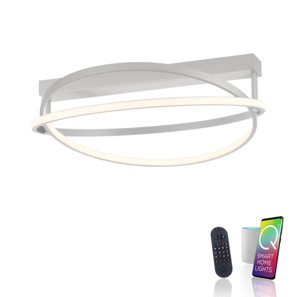 Plafondlamp Q-Beluga metaal Paul Neuhaus 4012248373590