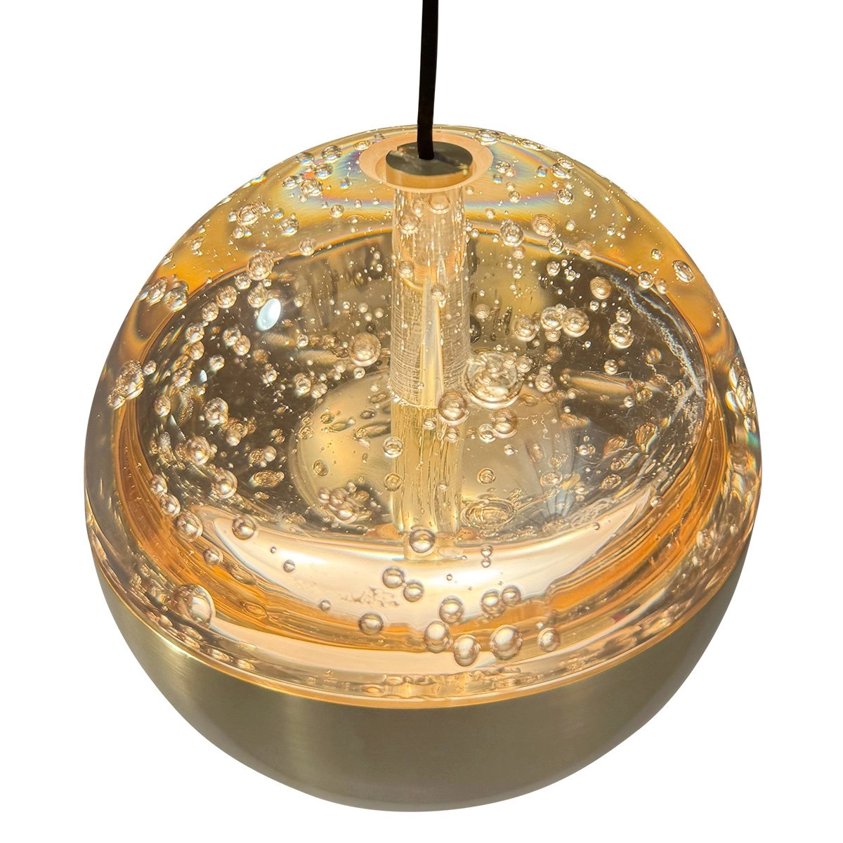 5-licht vide hanglamp Belluno led - messing goud met glas Steinhauer 8712746183870