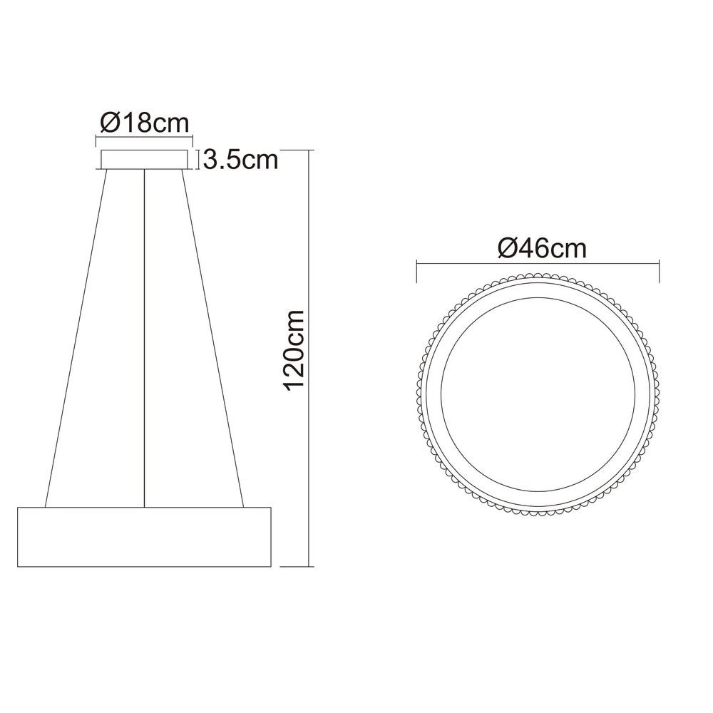 Design hanglamp Kemp wit Ø 46cm Globo 9007371566273