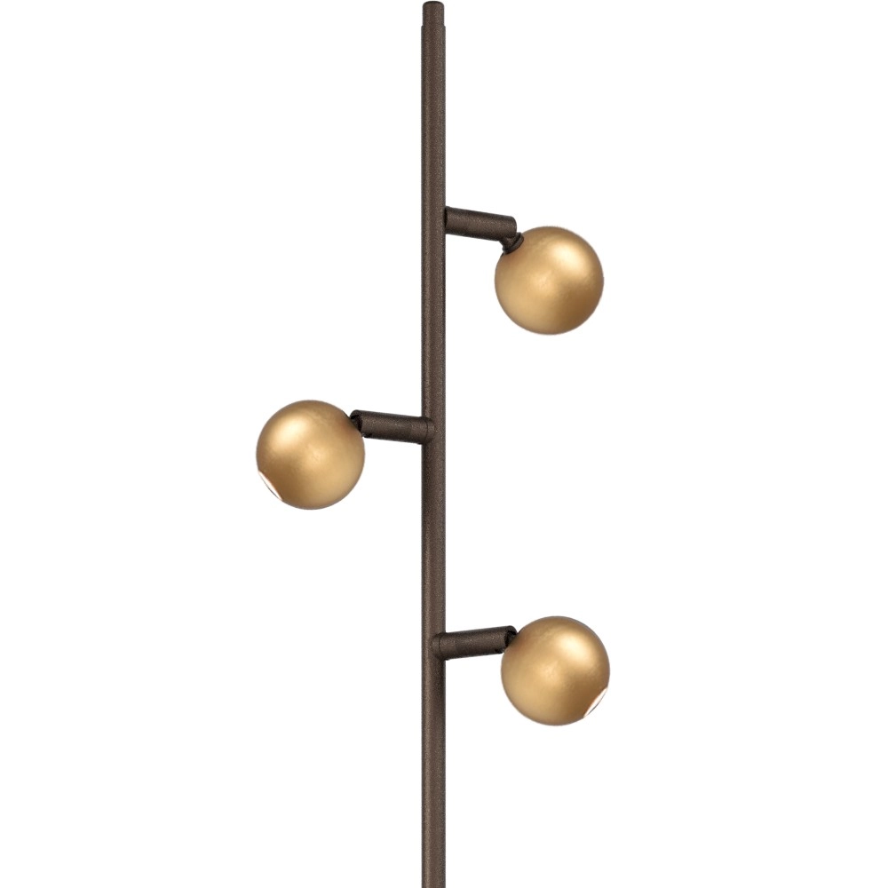 3-lichts vloerlamp Talana cacao bruin met goud Masterlight 8718121427119