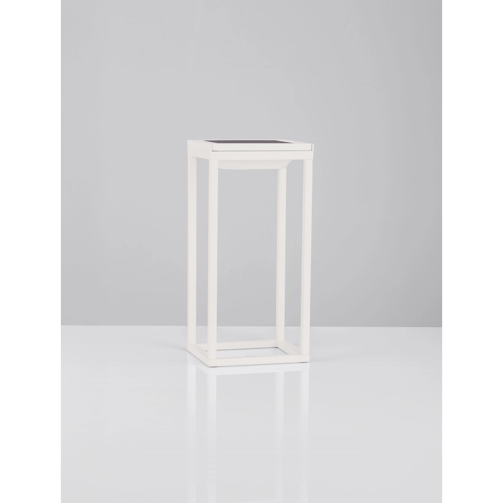 Strakke tafellamp Tegolo wit solar Lyora 5212017478849