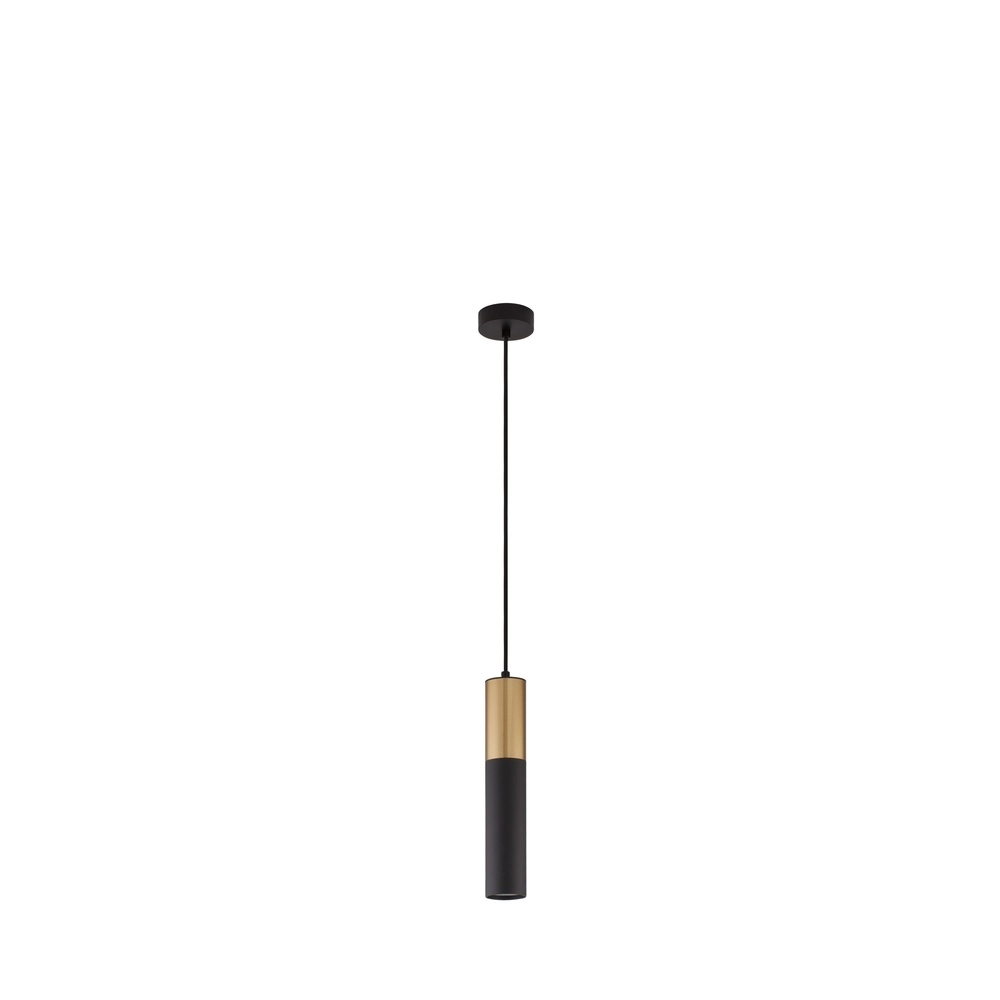 Hanglamp Pongo M enkel 30cm goud met zwart Lyora 5212017430342