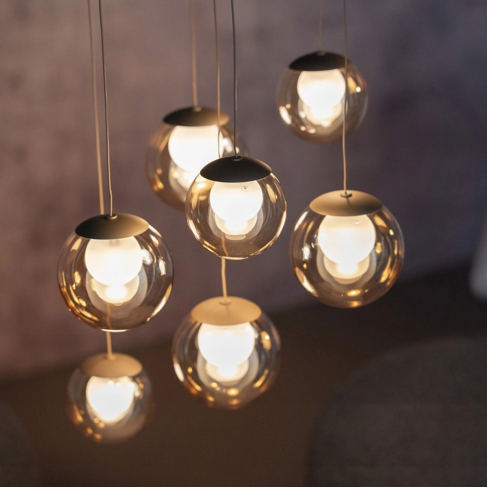 7-lichts hanglamp Pure Popup bronce Paul Neuhaus 4012248396681