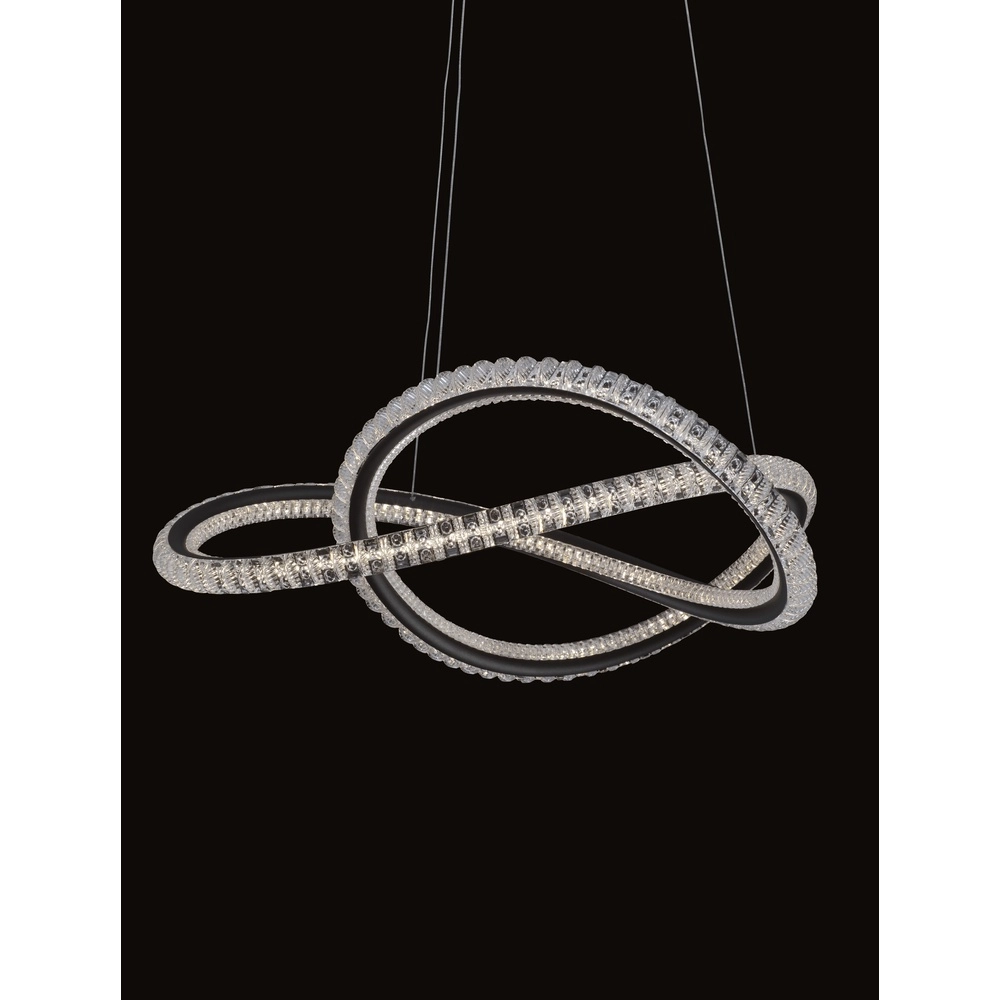 Design hanglamp Ginevra zwart Ø 58cm Lyora 5212017433473