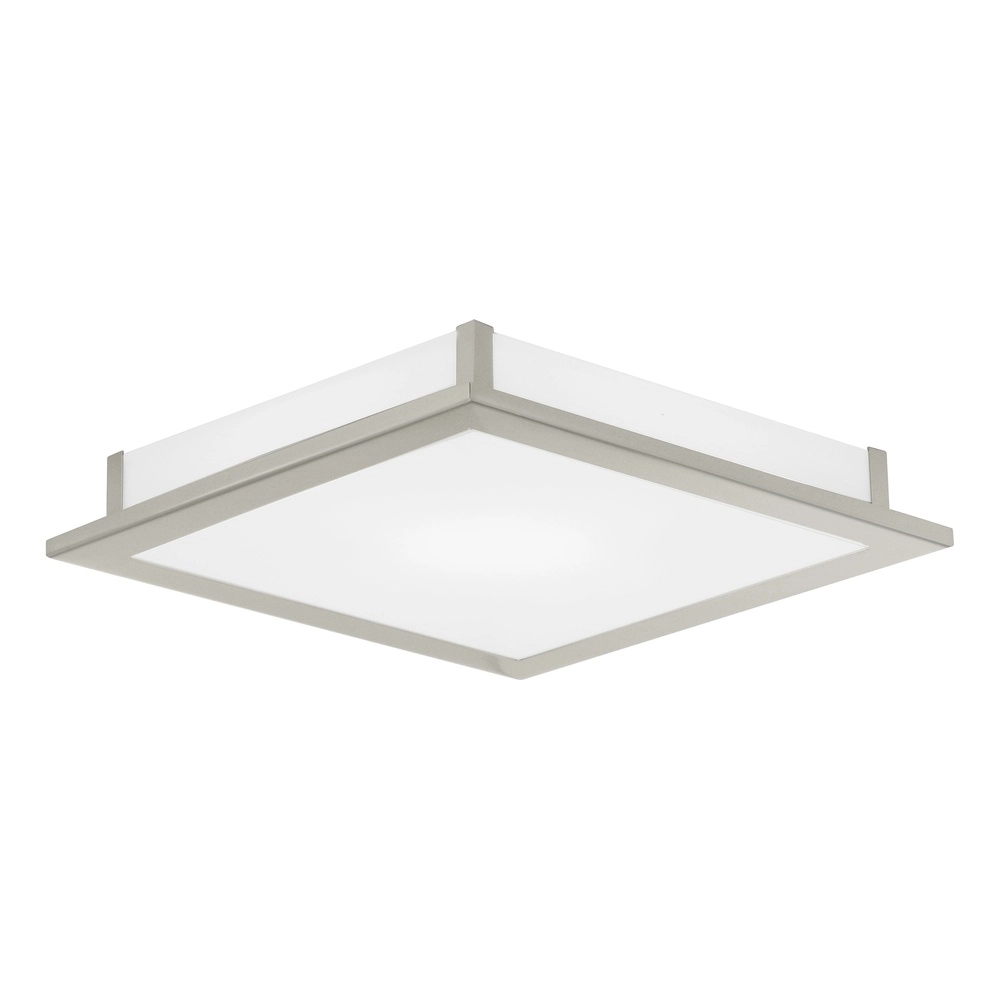Vierkante plafondlamp Auriga nikkel