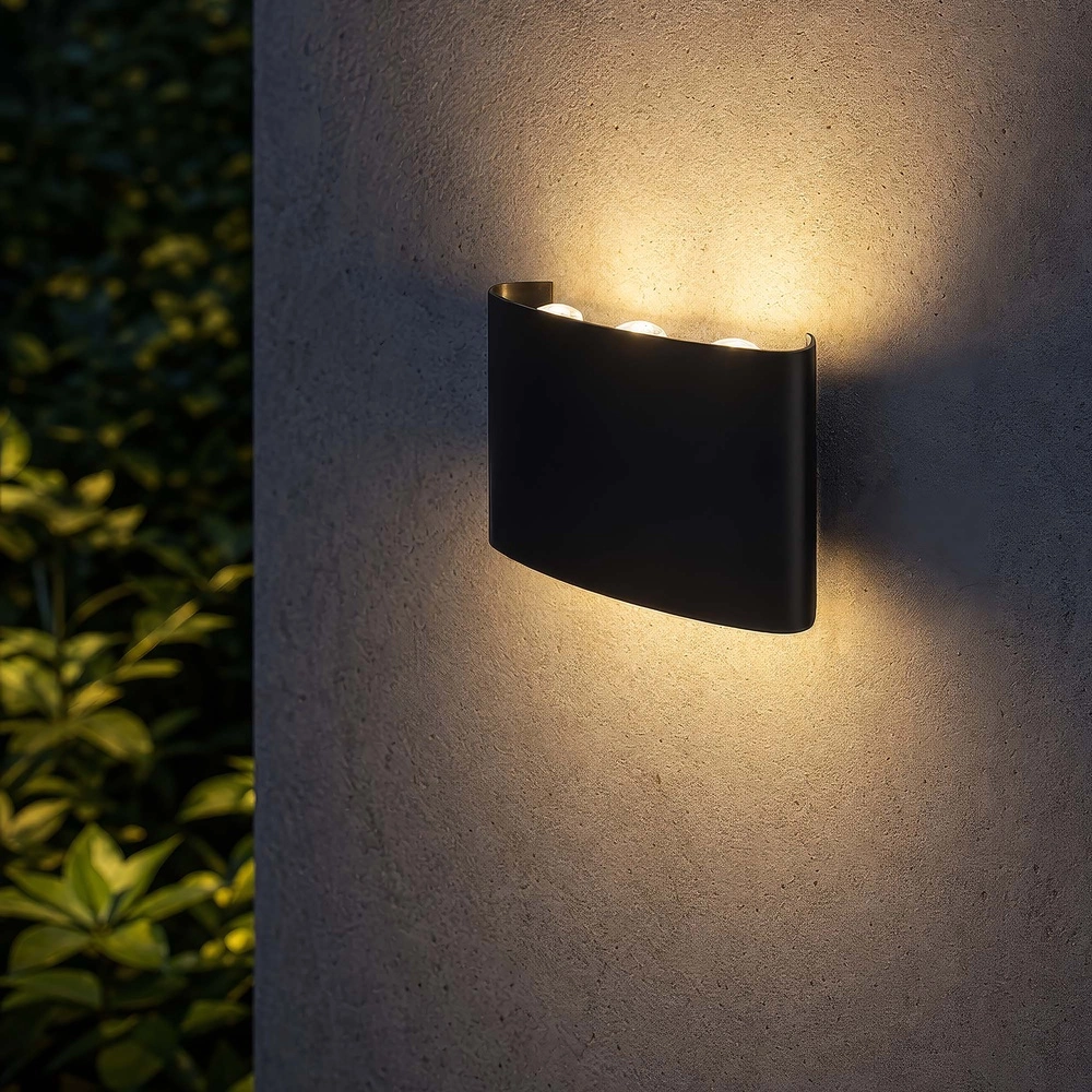 Design wandlamp Menton 17cm zwart Searchlight 5,05342E+12