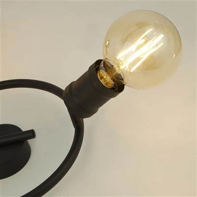 Plafondlamp Dance Ring 3-lichts zwart Searchlight 5053423188690