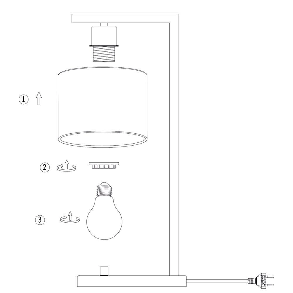 Tafellamp Stang met dimmer en bamboe kap Steinhauer 8712746172140