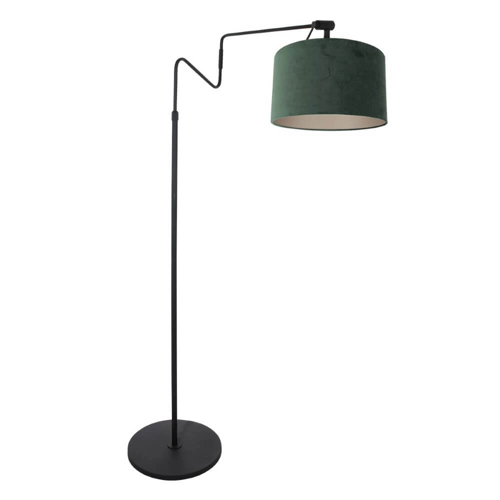 Staande leeslamp Linstrom met groene velvet kap Staande leeslamp Linstrom met groene velvet kap