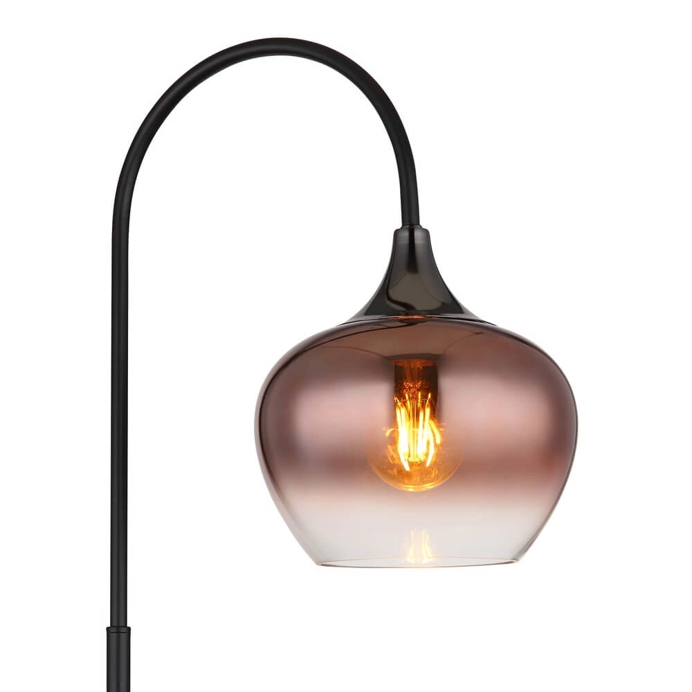 Zwarte vloerlamp Maxy met rood glas enkel Globo 9007371459988