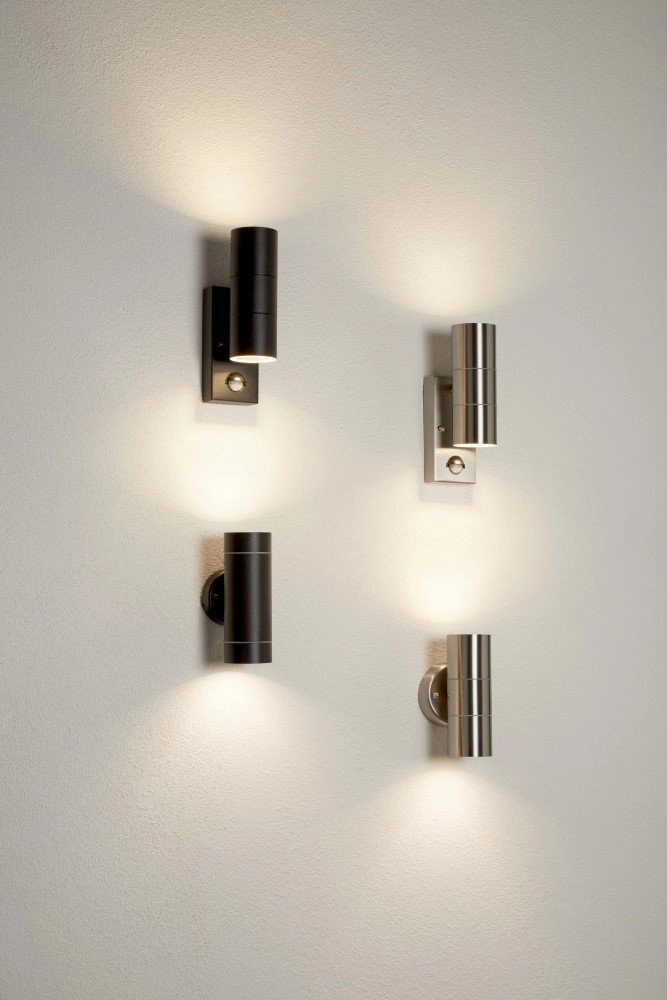 Zwarte wandspot Splot Up - Down 16cm Searchlight 5053423076553