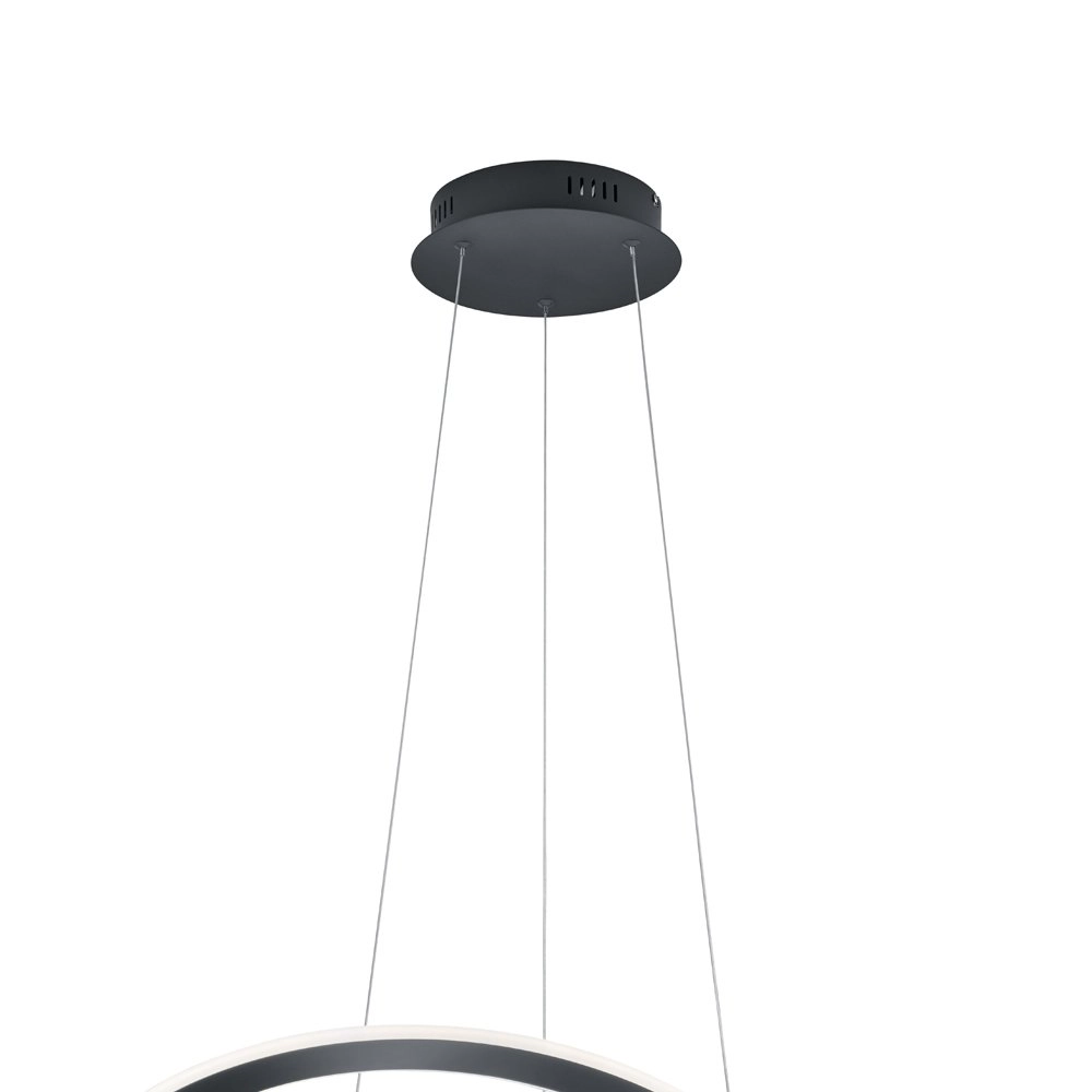 Design hanglamp Oakland Ø 71cm zwart Trio 4017807430493