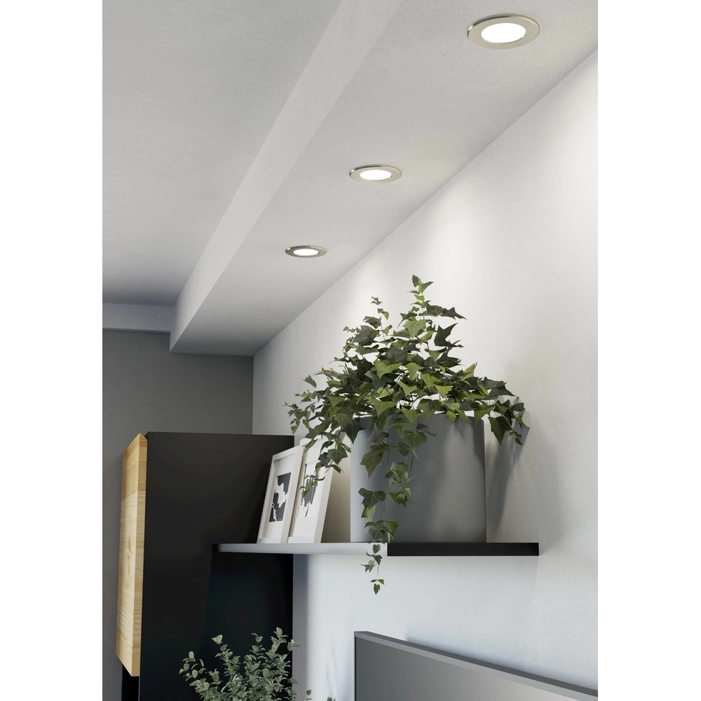 3x Inbouwspot Fueva 6 rond - rvs - Ø 8,8cm Eglo 9008606330829