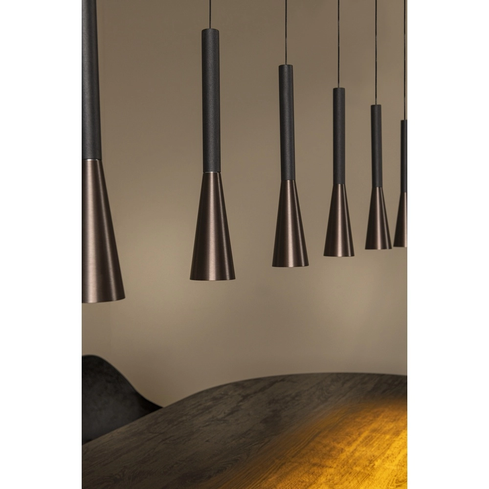 Design hanglamp Joakim 7-lichts koffie bruin Premium by Lucide 5411212242129