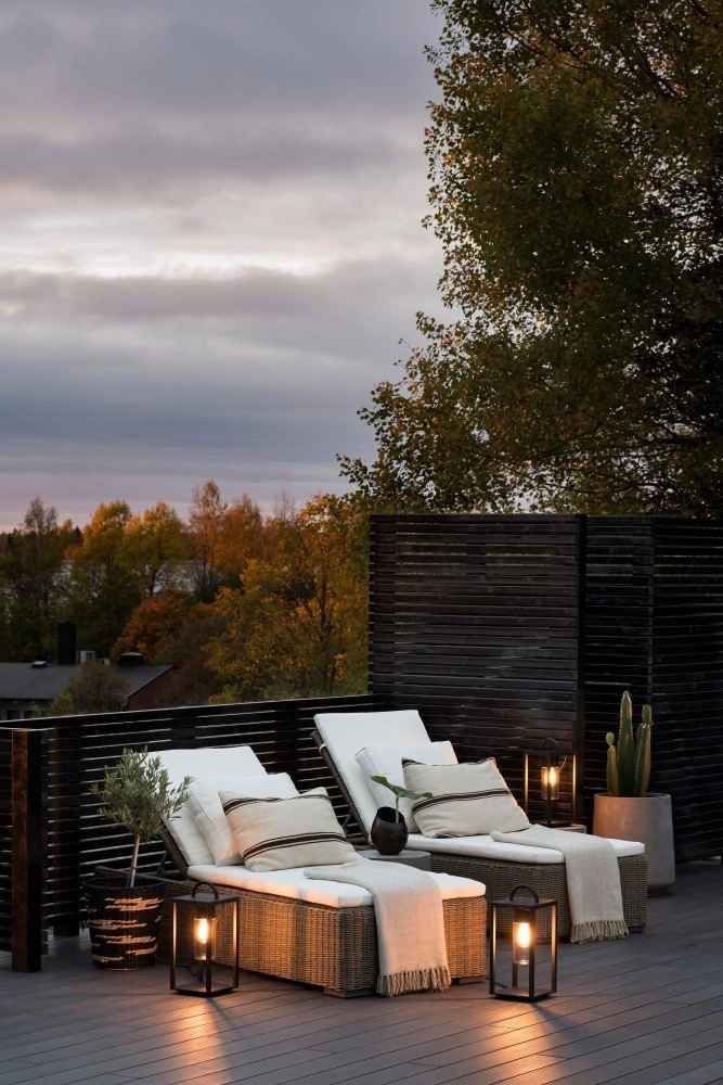 Terraslamp Bologna 45cm zwart met helder glas KonstSmide 7318307532753