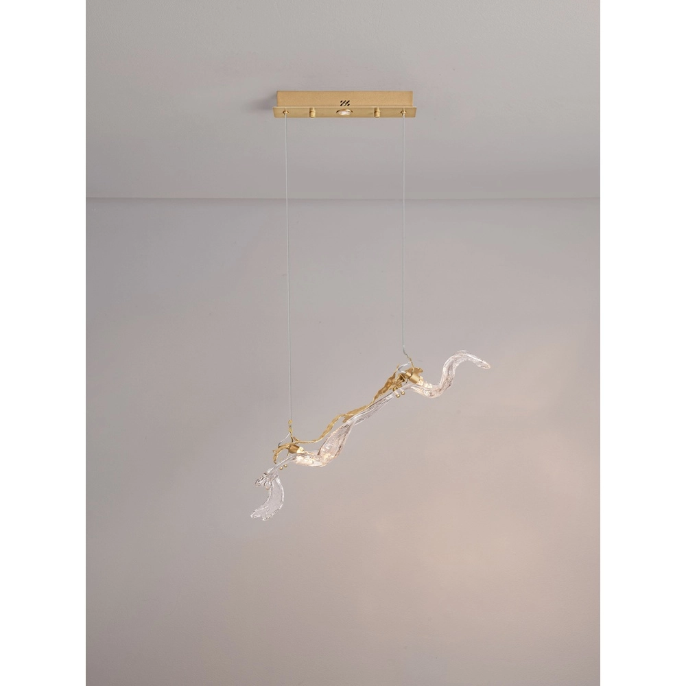 Gouden hanglamp Avesa met helder glas Lyora 5212063500419