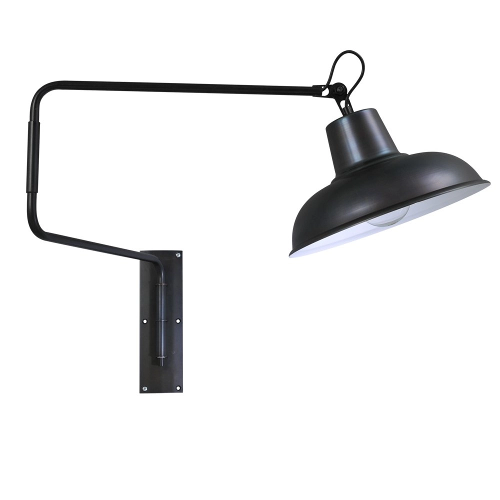 Gunmetalen wandleeslamp Industria 123cm Gunmetalen wandleeslamp Industria 123cm