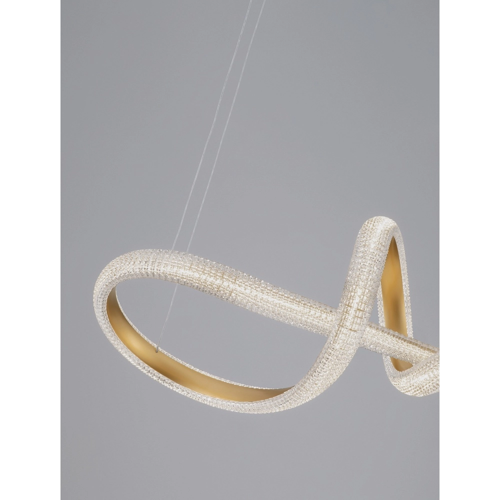 Hanglamp Medora krul goud 75cm Lyora 5212017433442