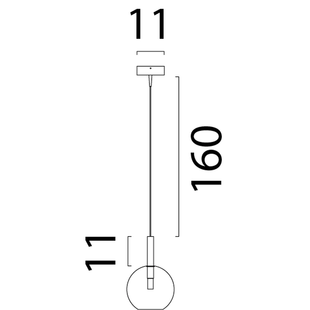 Hanglamp Ø 17cm Lido Ball met smoke-fading glas Masterlight 8718121324692