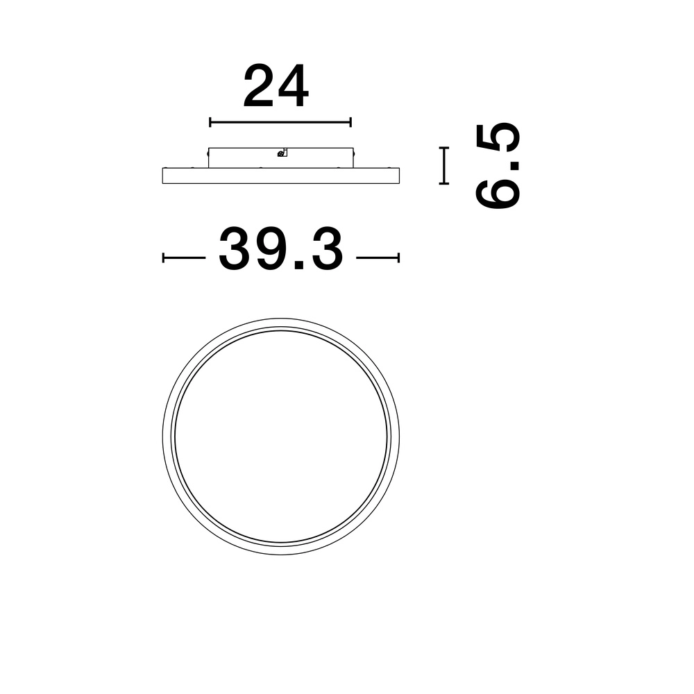 Plafonniere Chet Ø 39,3cm met RGB functie Lyora 5212017450142