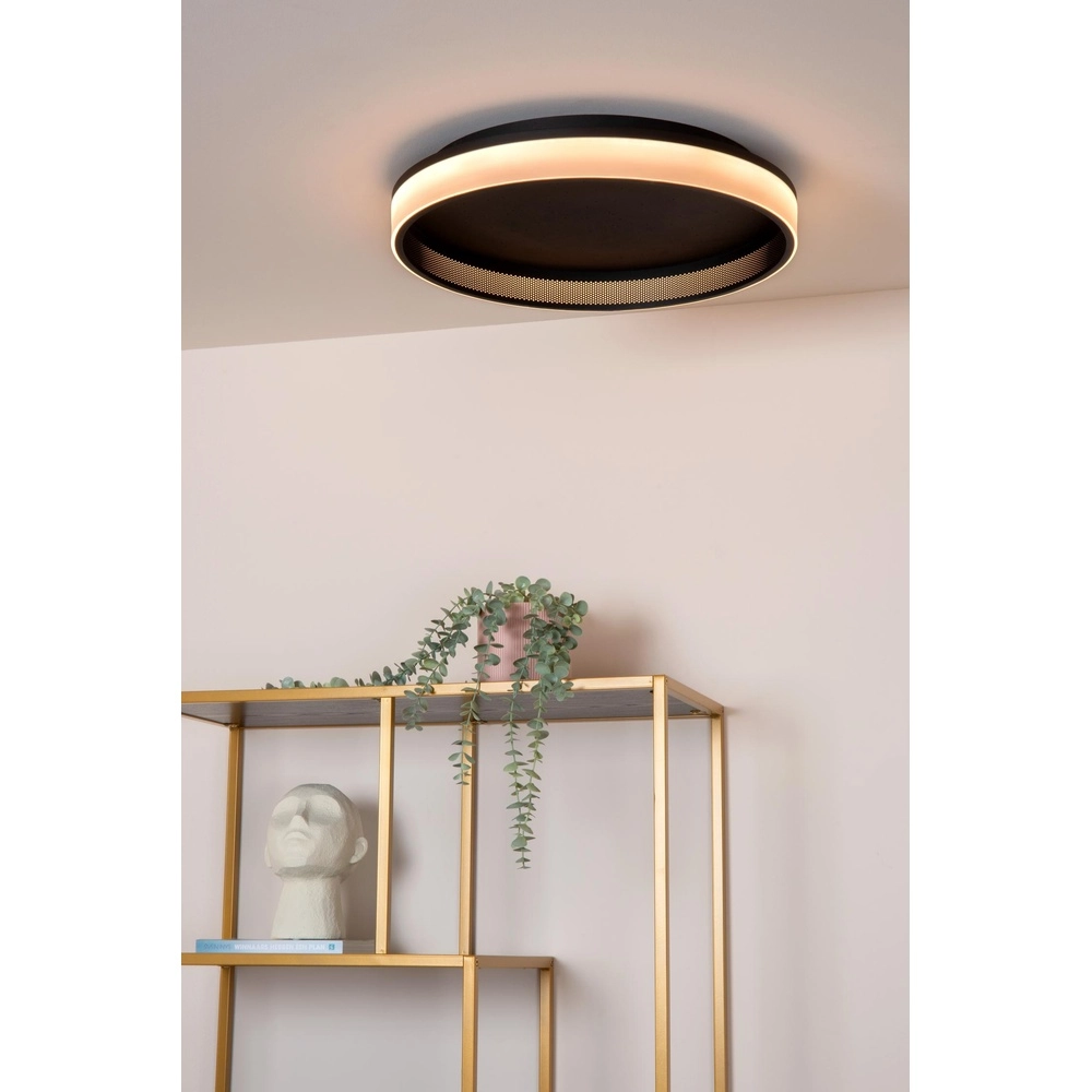 Design plafonniere Estreja Ø 40cm zwart Lucide 5411212712806