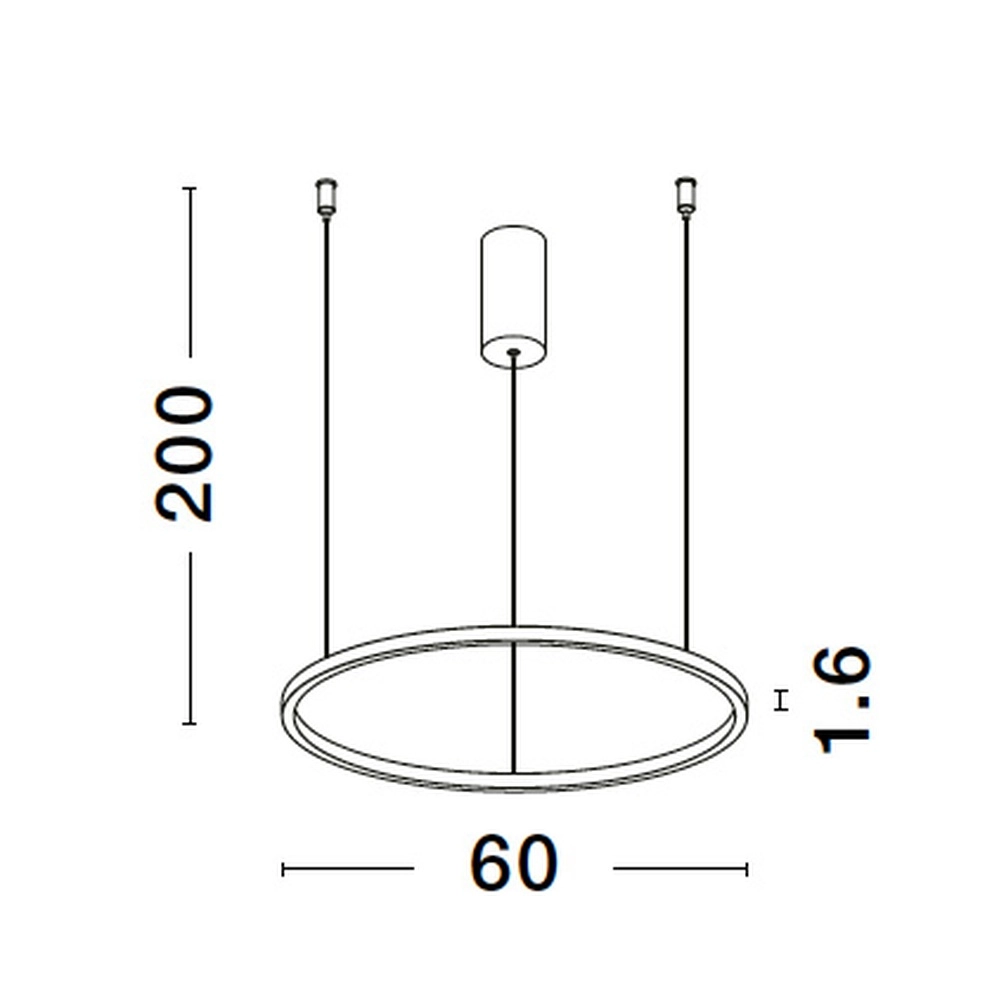 Ronde hanglamp Tarquin wit Ø 60cm Lyora 5212017438256