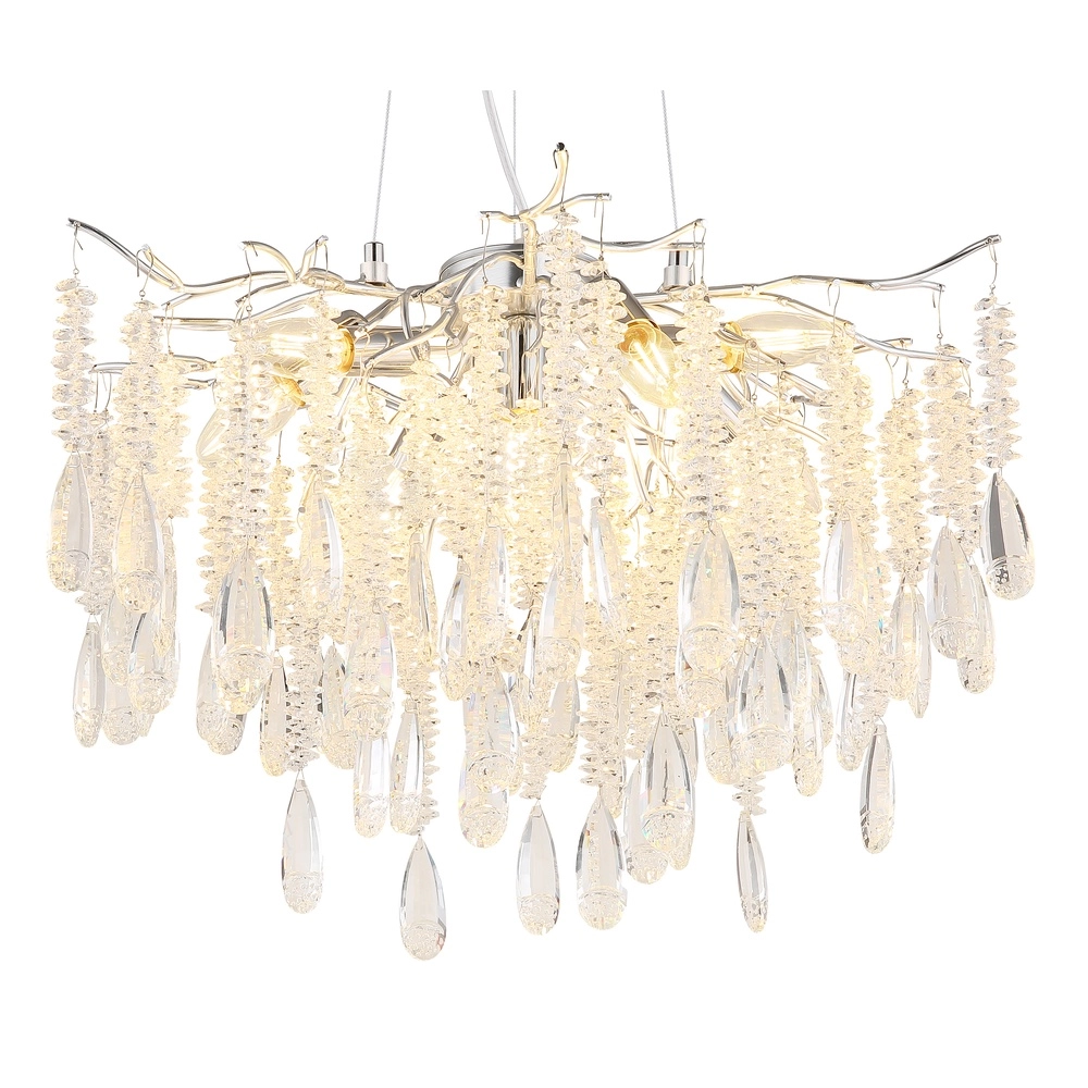 Hanglamp Kinga zilvergrijs Ø 60cm Globo 9007371572984