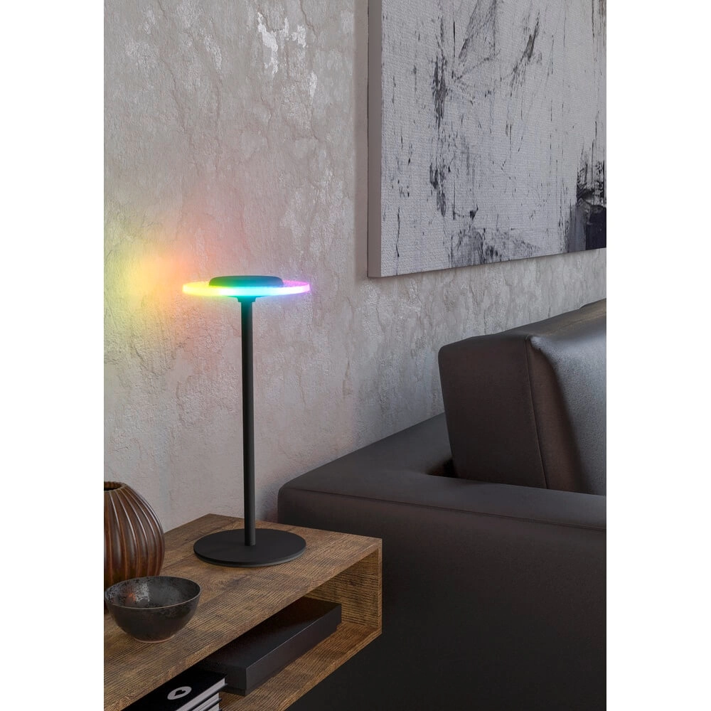 Unieke tafellamp Trepella oplaadbaar zwart Eglo 9002759758837