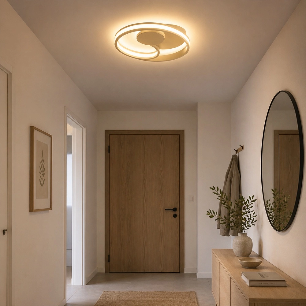 Plafondlamp beige Revola design Ø 40cm Brilliant 4004353477492
