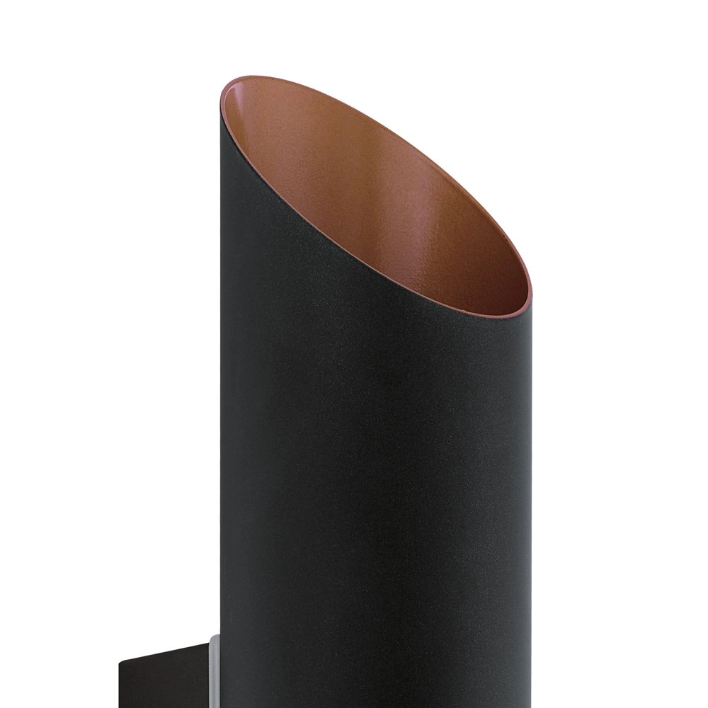 Wandlamp Agolada Up - Down zwart met koperbruin Eglo 9002759948047