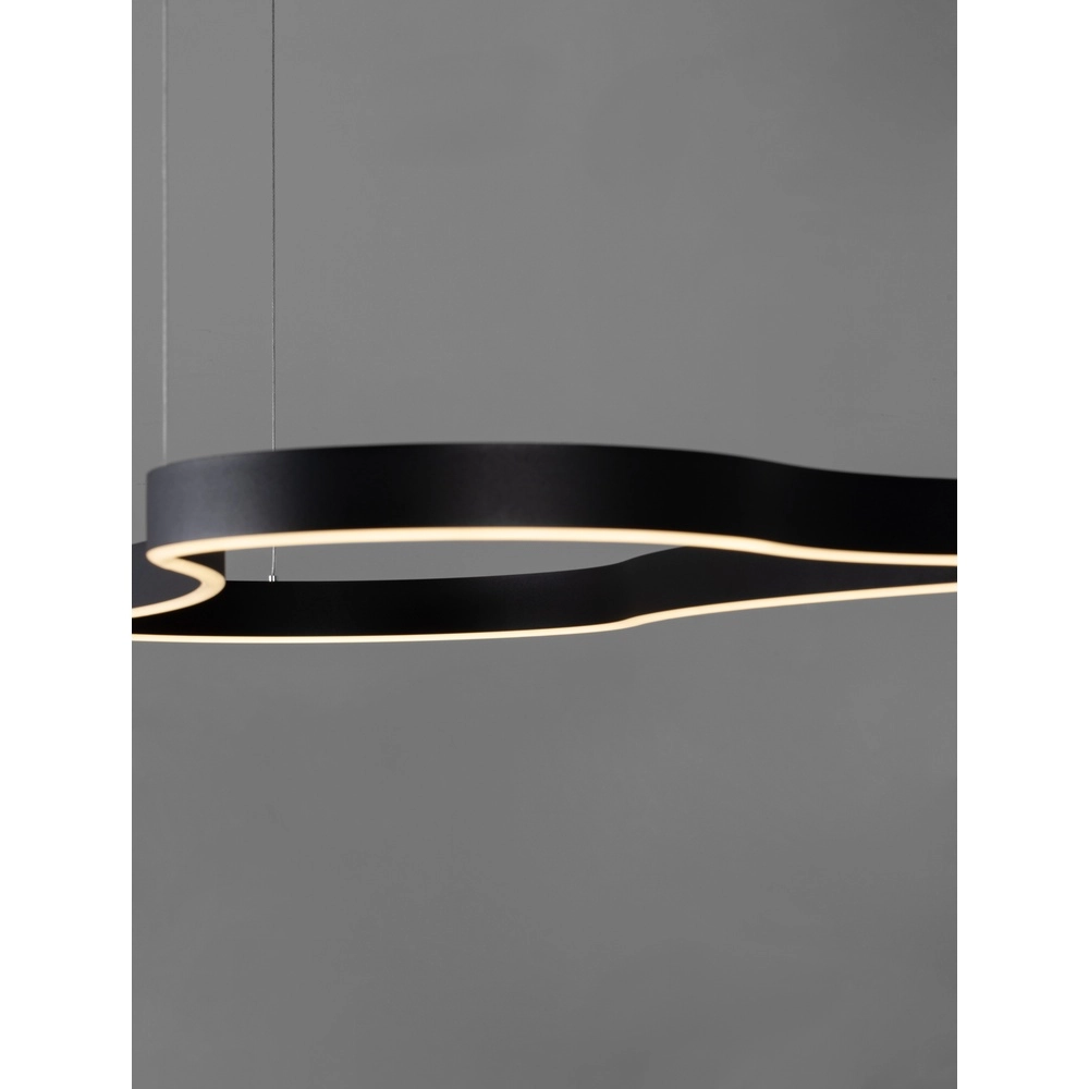 Natural shape pendant lamp Dussa black 120cm Lyora 5212017463074
