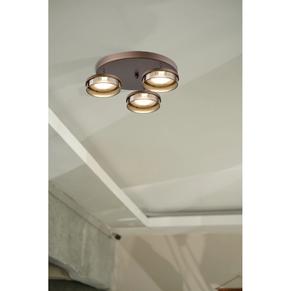 Plafondlamp Imperia 3-lichts cacao bruin Masterlight 8718121359625