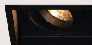 Zwarte inbouwspot Rex vierkant Artdelight 8719831735532