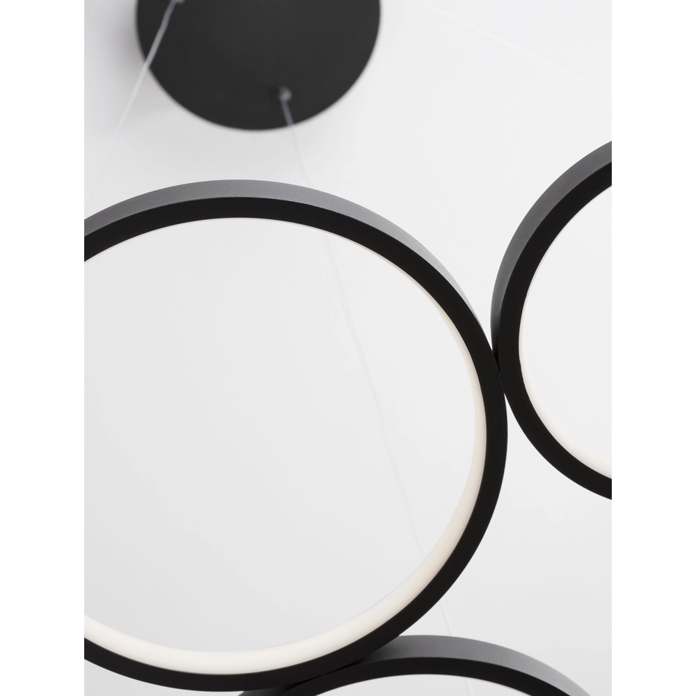 Moderne hanglamp Magnus zwart 55cm Lyora 5212017433169