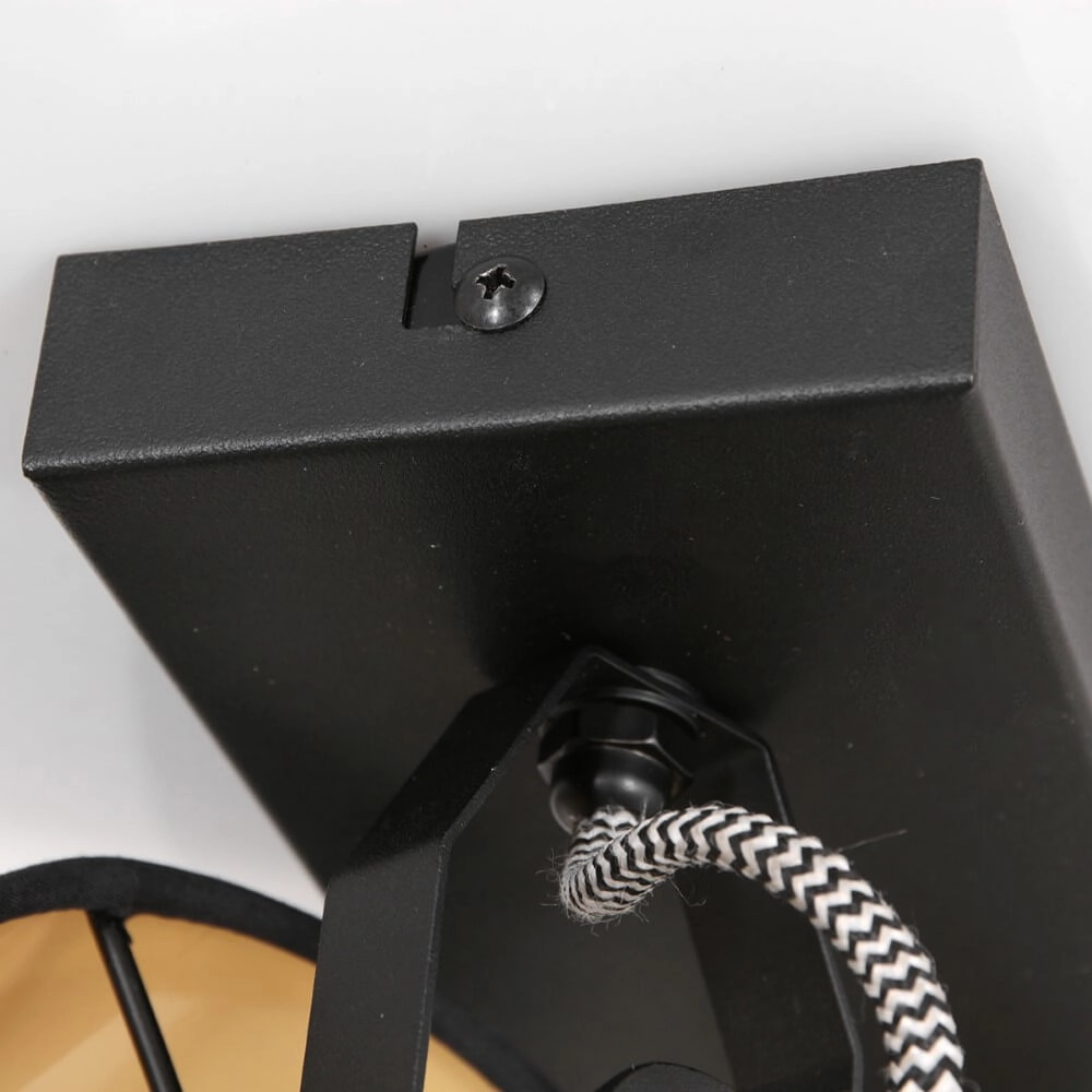 Zwarte plafondlamp Ornoir 2-lichts Steinhauer 8712746151411