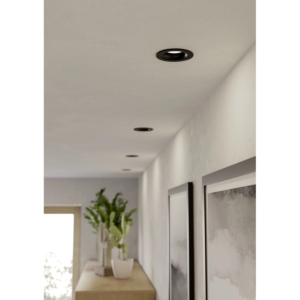 Set van 3 inbouwspots Salabate zwart Ø 8,8cm IP65 Eglo 9008606358892