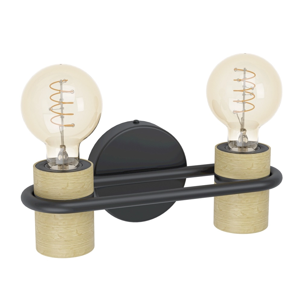 Wandlamp Chieveley met houtlook - 1x E27 Eglo 9002759435424