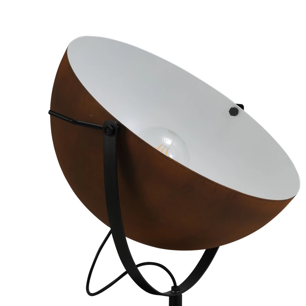 Roestbruine Industria Uplighter 50cm met witte binnenkant Masterlight 8718121236919