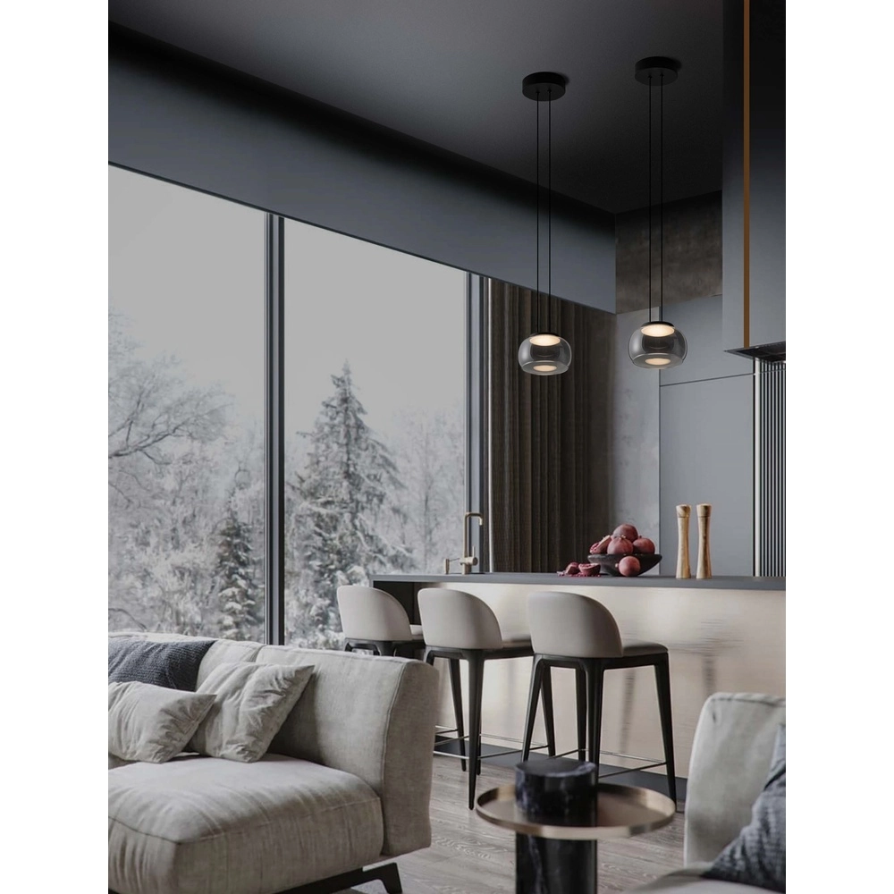 Moderne hanglamp Bios enkel zwart Lyora 5212017458513