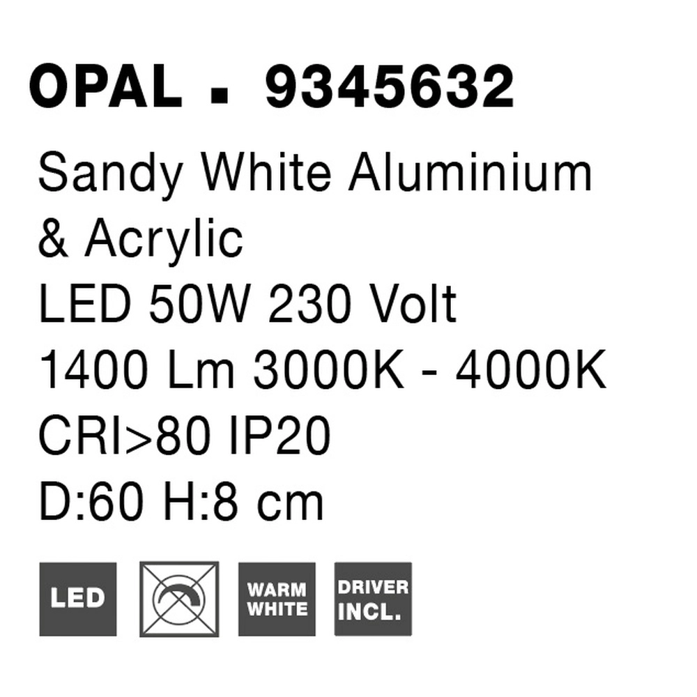 Plafondlamp Morbido wit Ø 60cm Lyora 5212017438577
