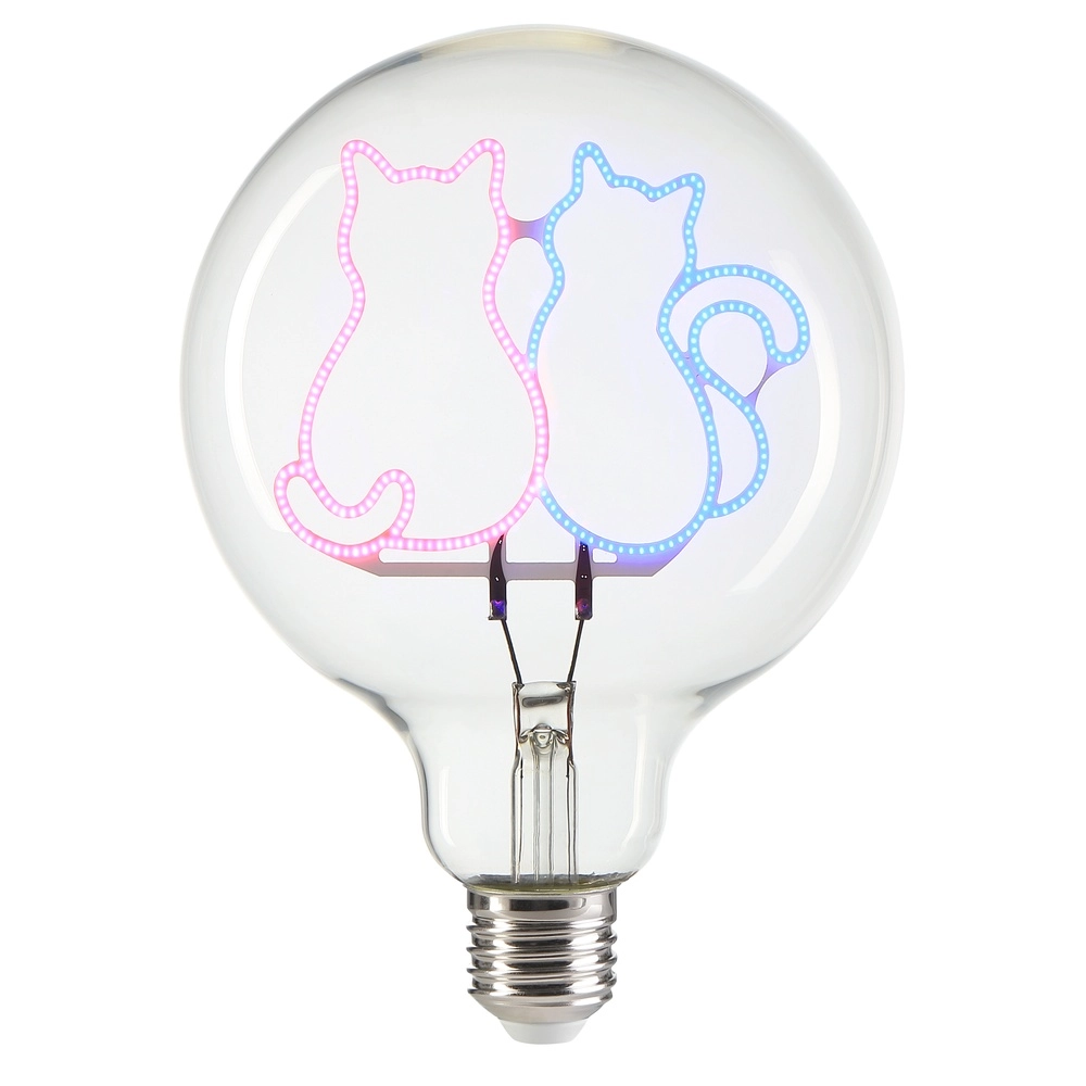 E27 lichtbron Lumopop katten - roze blauw