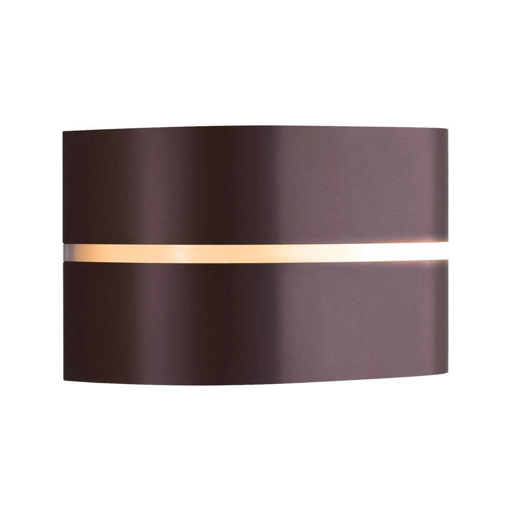 Strakke wandlamp Sibelis metallic bruin Strakke wandlamp Sibelis metallic bruin