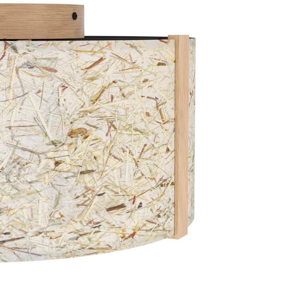 Plafondlamp Hontongas hout met beige kap Stars of Light 9008606274611