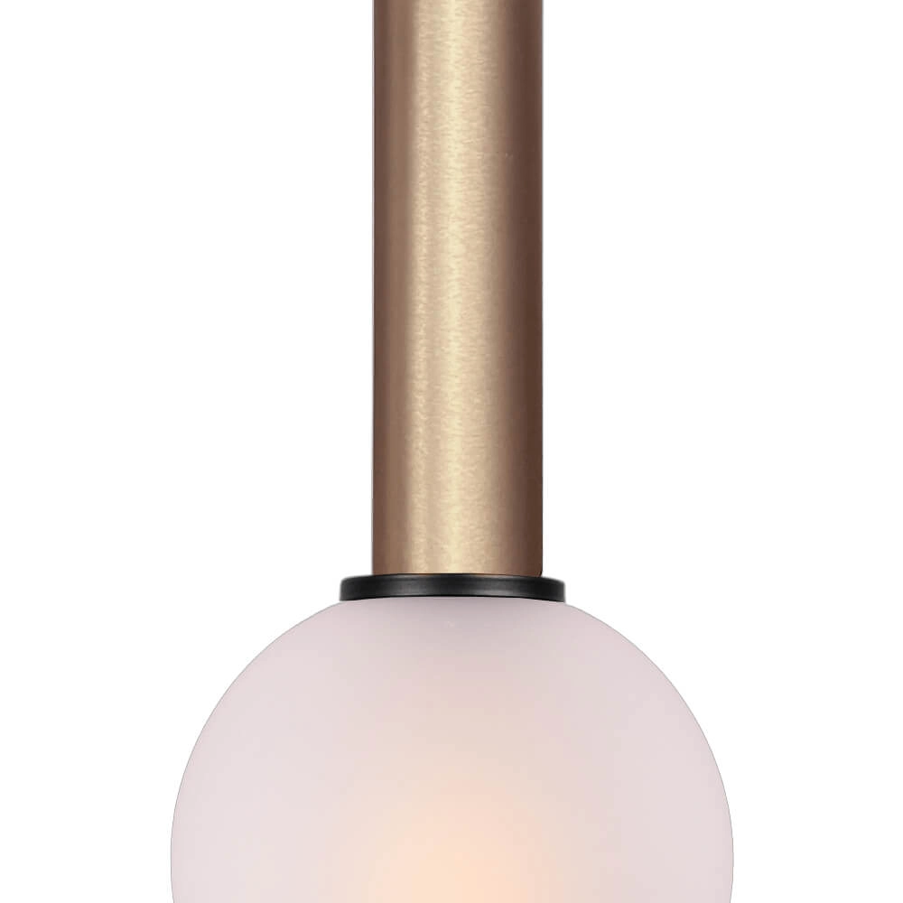 Hanglamp Ø 15cm Bella 2 Messing goud met mat wit glas Masterlight 8718121333991