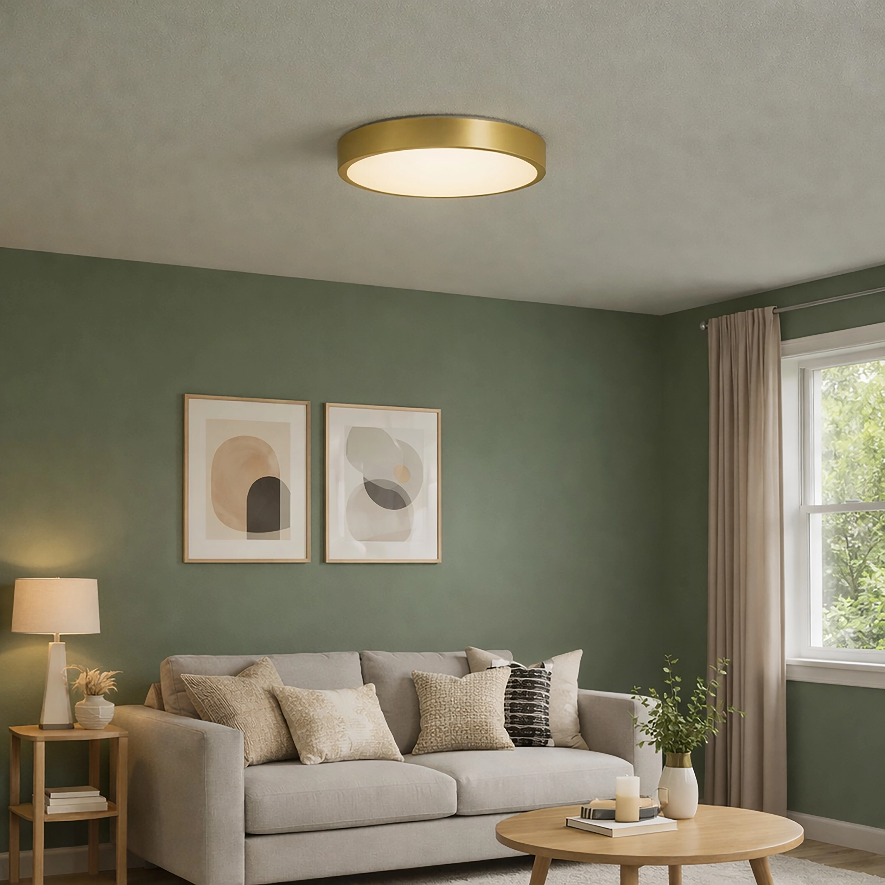 Plafonniere Grace Ø 30cm goud Lyora 5053423315881