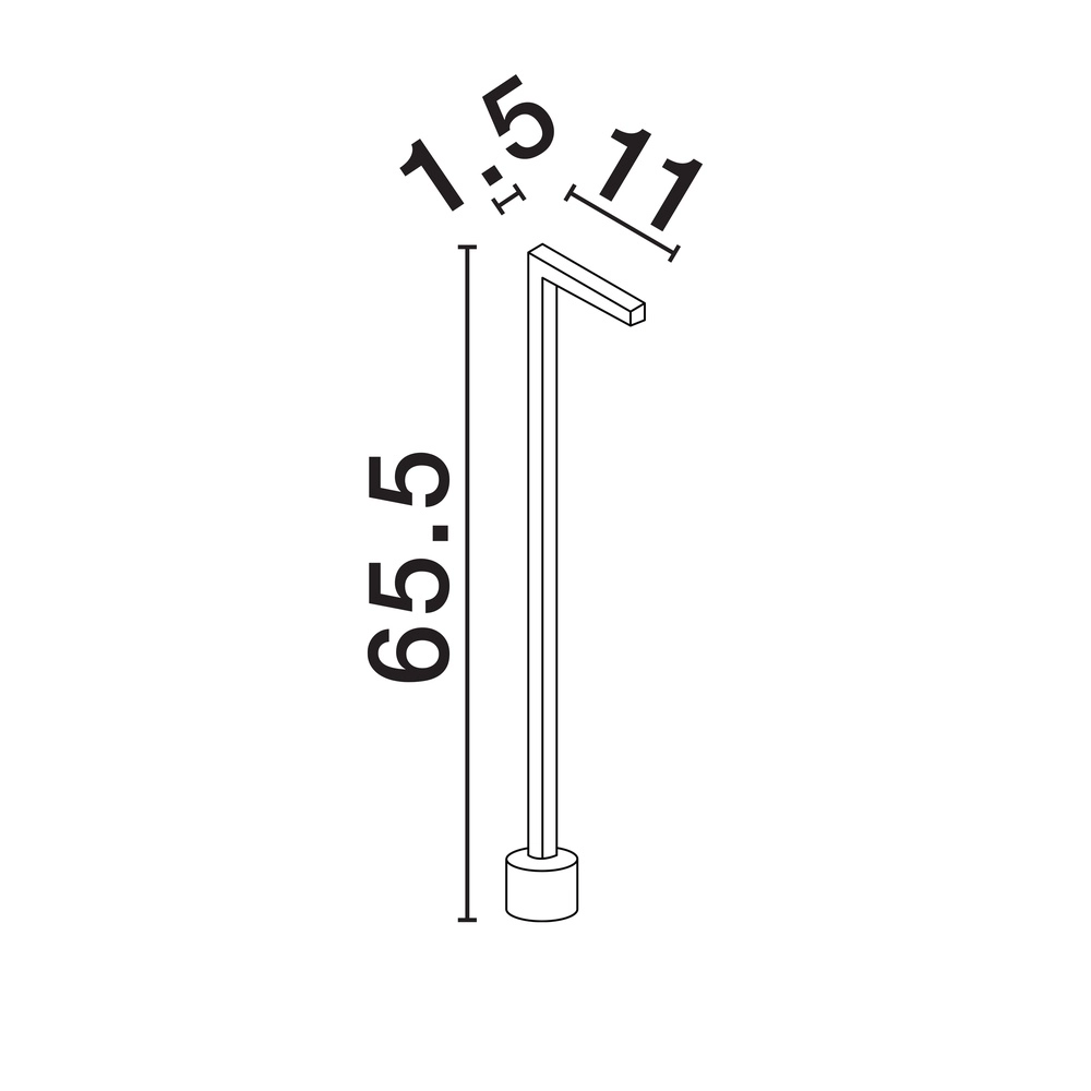 Sleek garden lamp Pipe black 64.5cm Lyora 5212017465542