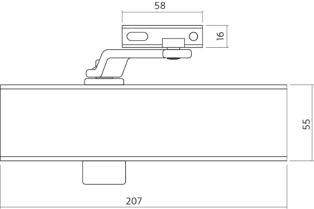 Deurdranger Closura met schaararm DR 120 RVS Intersteel 8714186391358