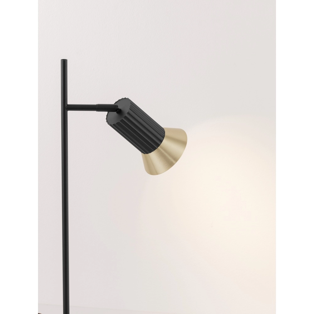Design tafellamp Luvia zwart met goud Lyora 5212017475596
