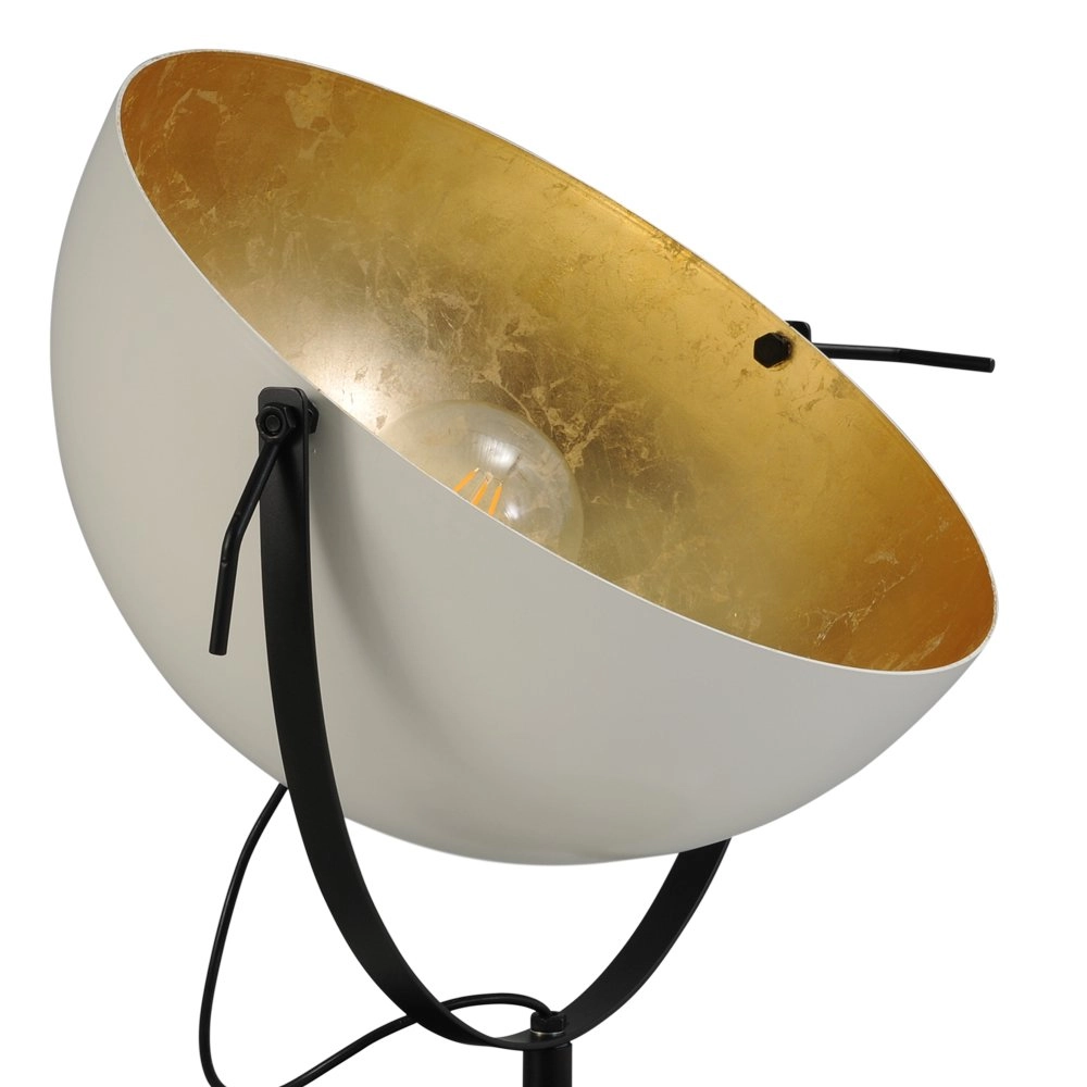 Stoere Industria Uplighter 50cm wit met oudgoud Masterlight 8718121236889
