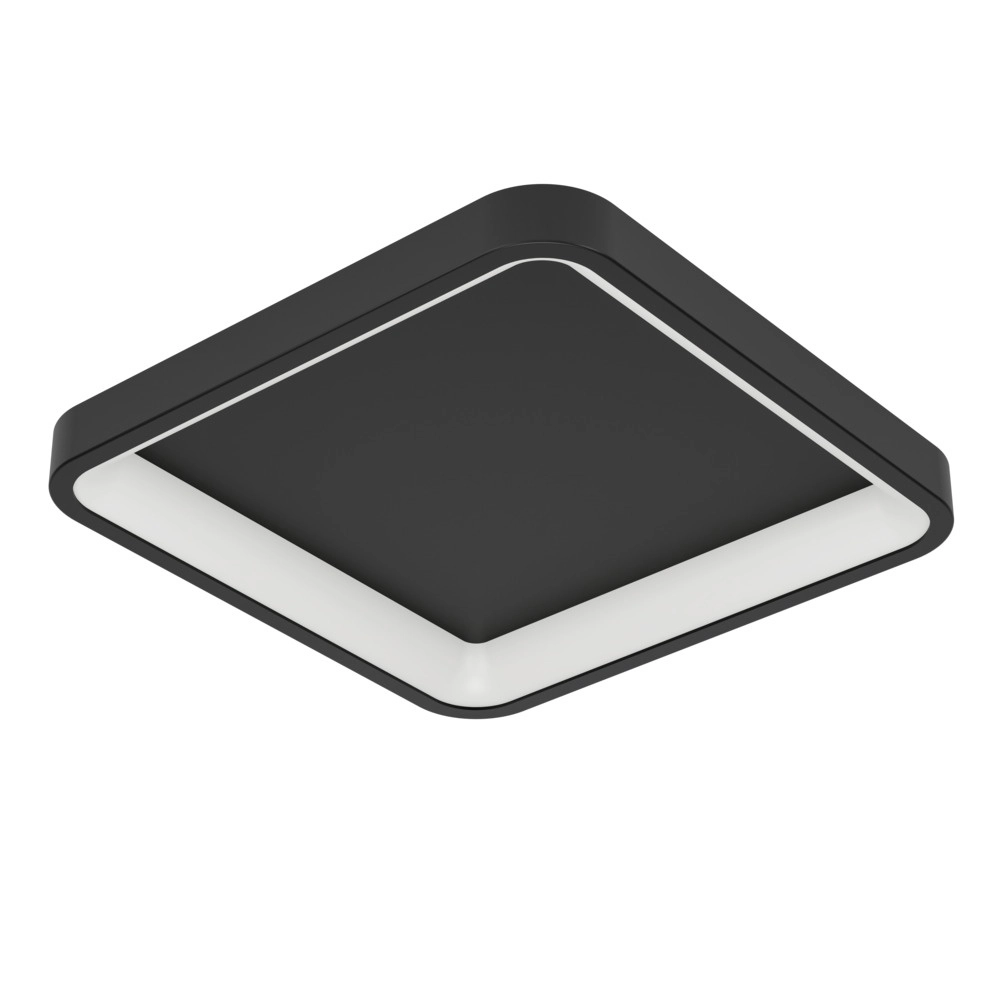 Vierkante plafondlamp Loretello-Z smart zwart